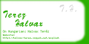terez halvax business card